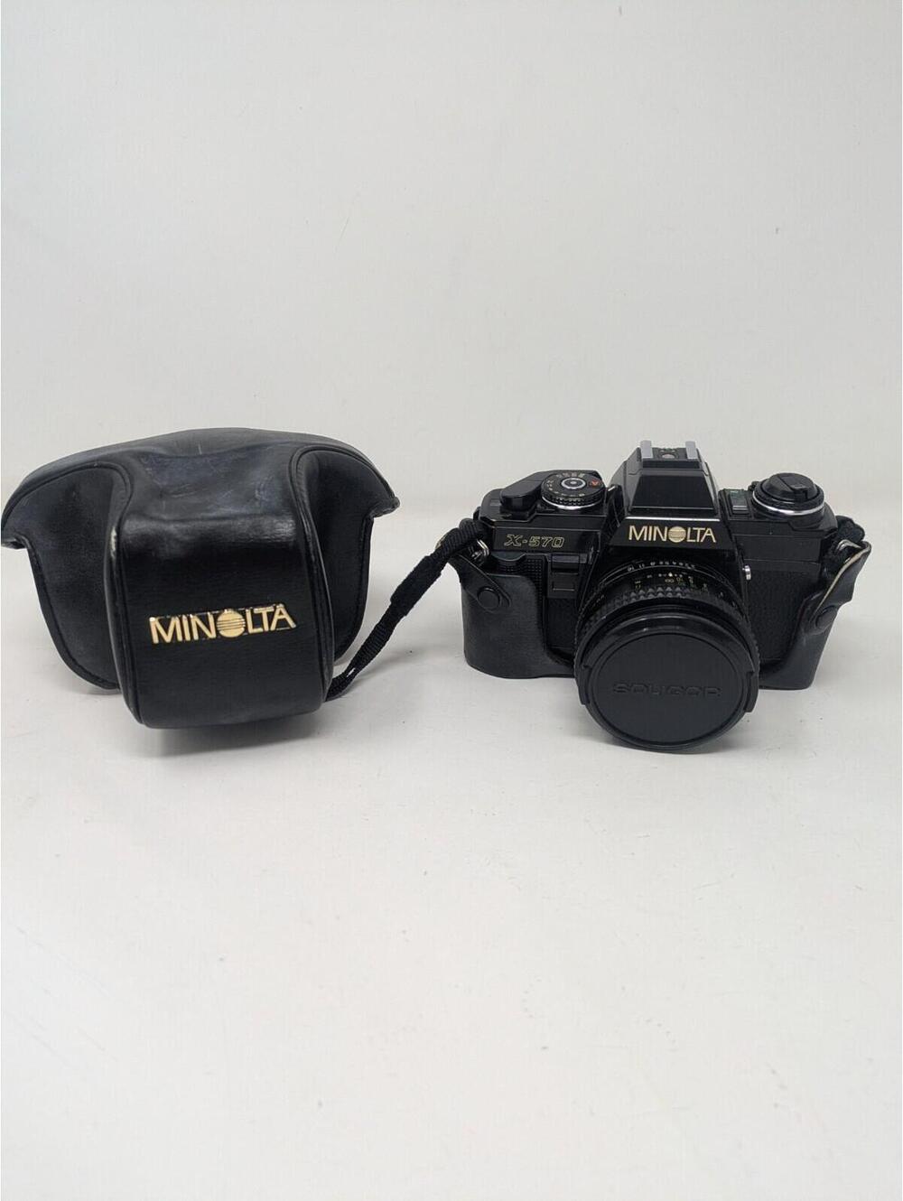 Minolta X-570 35mm SLR Film Camera with 50mm f/1.7 Lens Black-READ